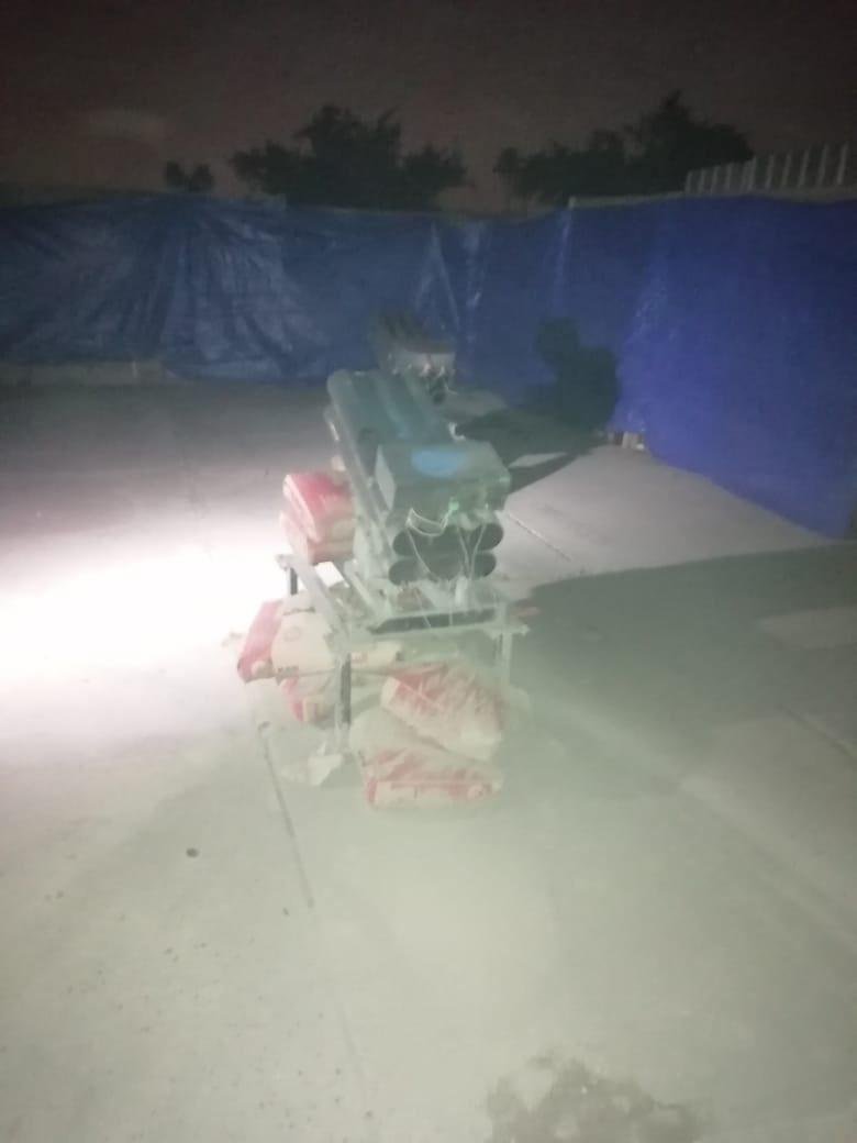 Quoting  @AuroraIntel-Reportedly from tonight's launchers found near Camp Rashid (possibly SW area of Baghdad)-6 x 107mm rockets per each launcher; 2 launchers seen(File images included of 107mm Katyusha rockets for those interested.)