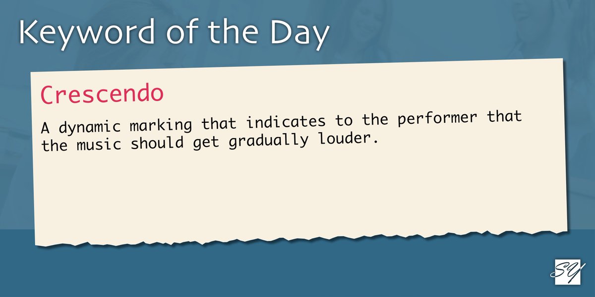 SeanYoung_Music's tweet photo. Today's #KeywordOfTheDay is: Crescendo! #GCSEMusic #ALevelMusic #Keywords #Revision https://t.co/oWzpR4AahT