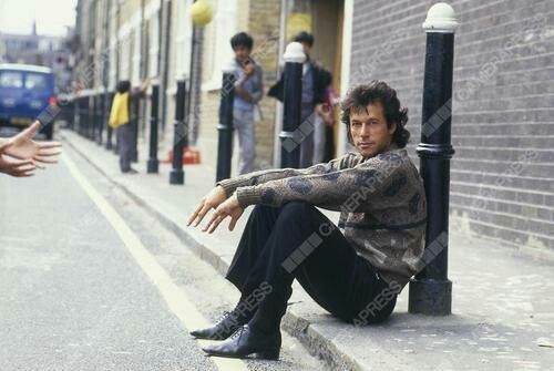 Caption. "Imran who has never been brought to his knees by his opponents.."