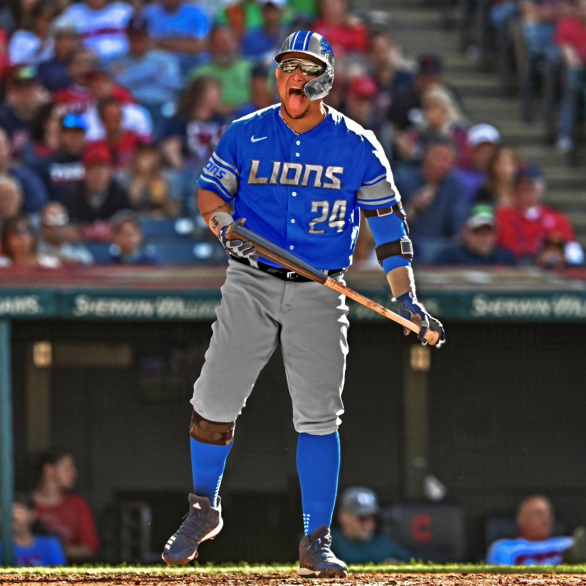 detroit lions baseball jersey