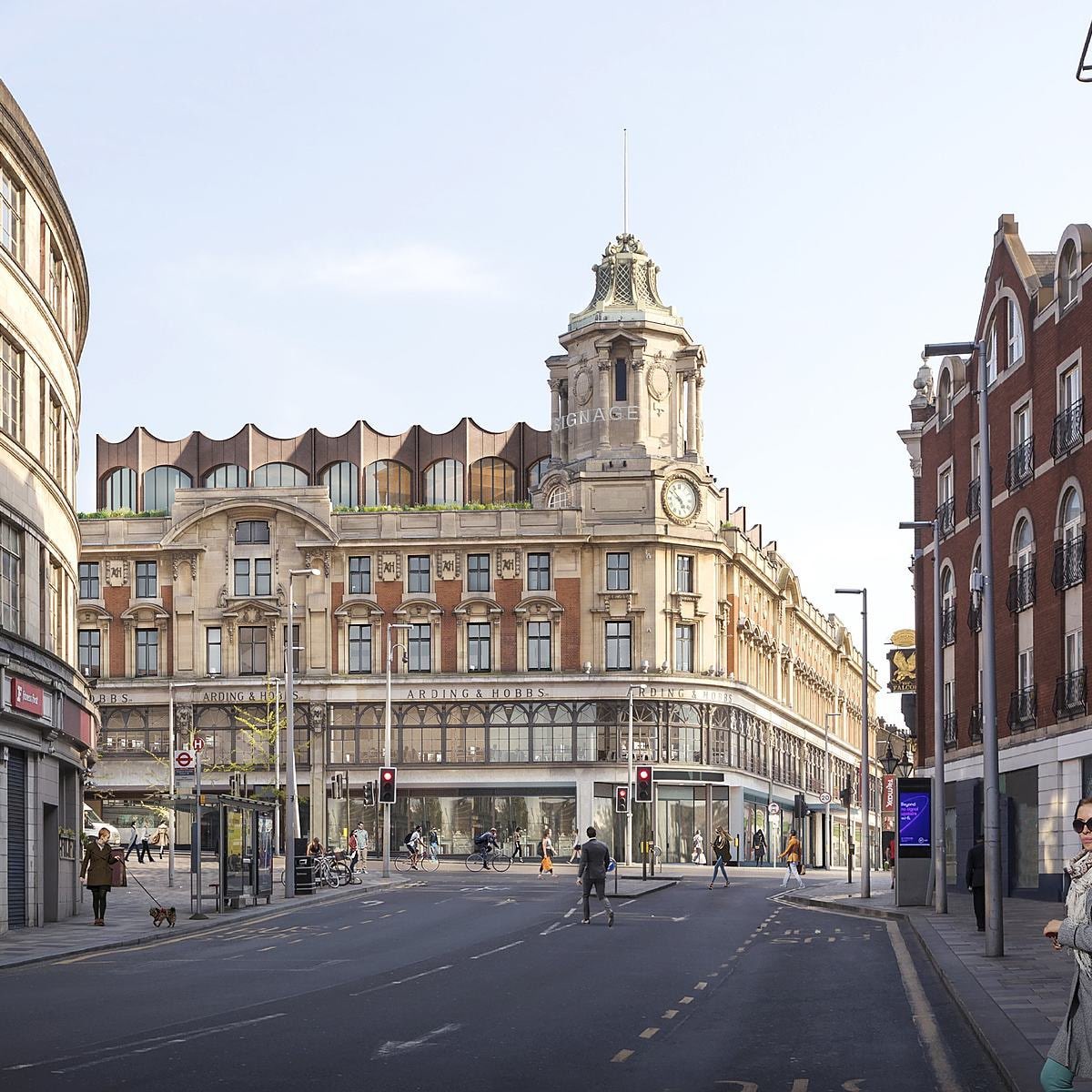 On this day in 1909 the Arding & Hobbs store in Clapham Junction burned down, killing 8 people.The store’s been at the heart of a Battersea for more than a century.Here’s a brief history thread (includes riots, Mr Bean & Santa) >