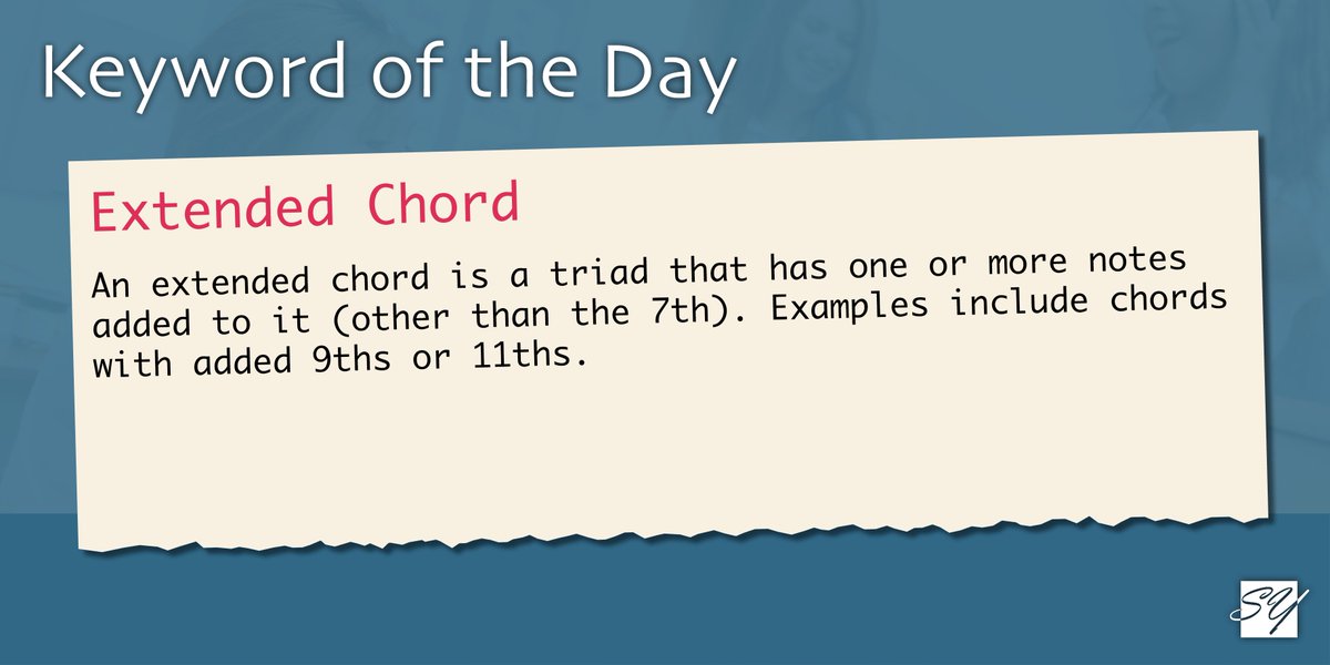 Today's #KeywordOfTheDay is: Extended chord! #GCSEMusic #ALevelMusic #Keywords #Revision
