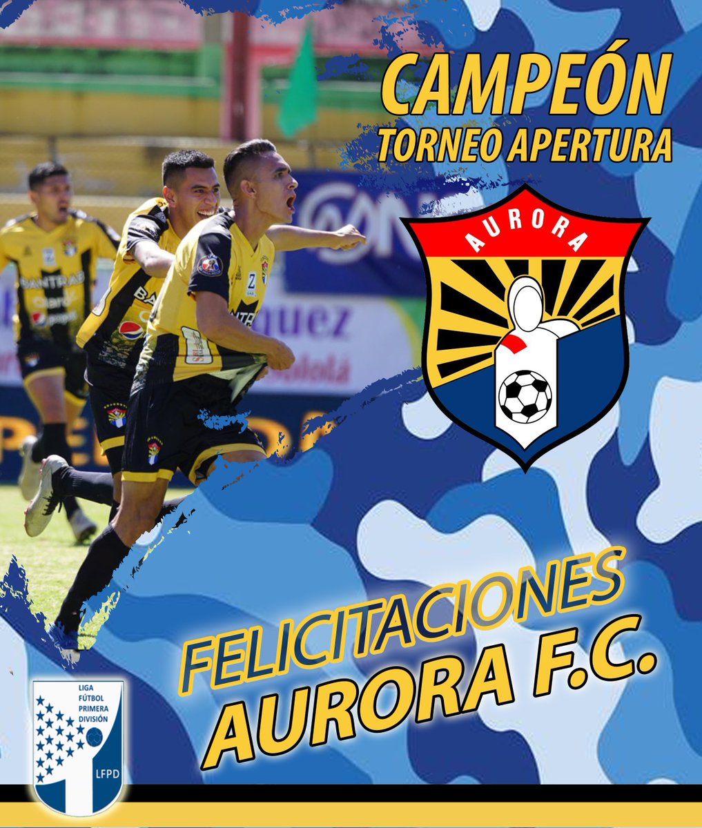 Felicitaciones a nuestros amigos de <a href="/OficialAuroraFC/">Aurora FC</a> por lograr el Campeonato del Torneo Apertura 2020