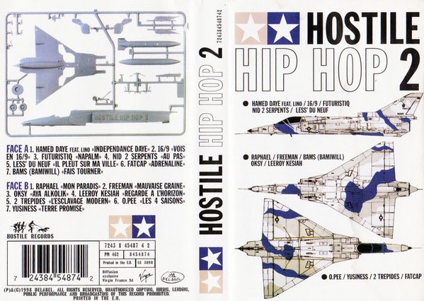 Le deuxième volet des compilations Hostile Hip hop sortira en 1998!Sans que les morceaux qui la composent soit désagréable, ce deuxième opus n’est pas à la hauteur du précédent et ne marquera pas le rap français autant que le premier du nom!