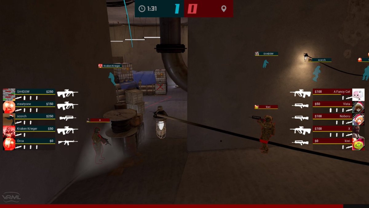 .<a href="/ThinkingVr/">ThinkingVR</a> take map 1! This is a BO5, so potentially 4 more maps to go! Who is your favorite to win?
📺twitch.tv/pavlovl_vrml