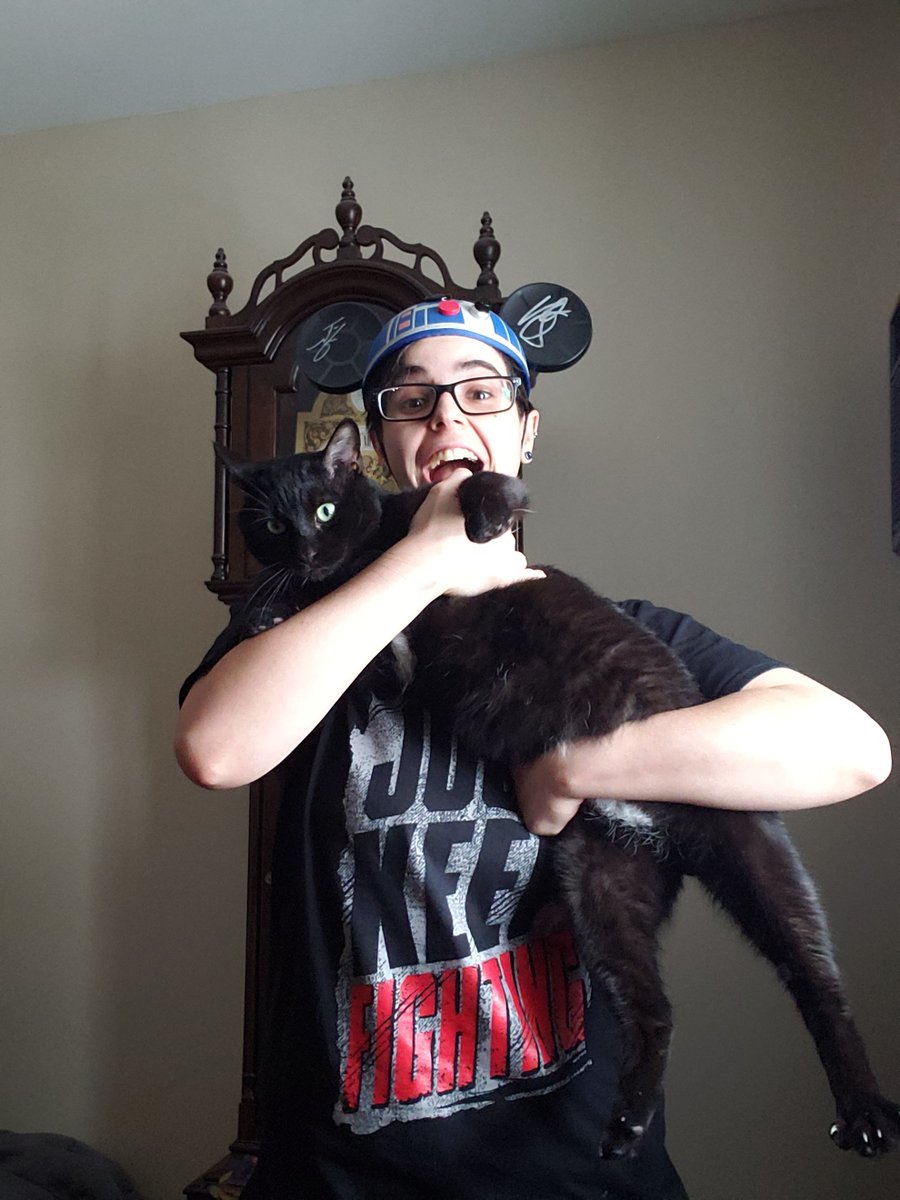 whatamar00n's tweet photo. myself and the little man wanna wish @FightOwensFight good luck in tonight's match!! kick some ass, Kev. I got my lucky ears on for ya <3 #justkeepfighting #TLC2020 #beatRoman https://t.co/I7PThuXG0B