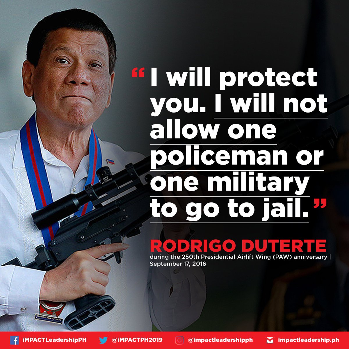 ronaldgem's tweet photo. Duterte may have not pulled the trigger but as early as 2016, he promised to protect the police and the military, and that he won't allow one of them to go to jail.

Since then, he has ordered state forces to shoot people dead.

#StopTheKillings
#PulisAngTerorista
#OustDuterteNow https://t.co/ezYmaqkxBM