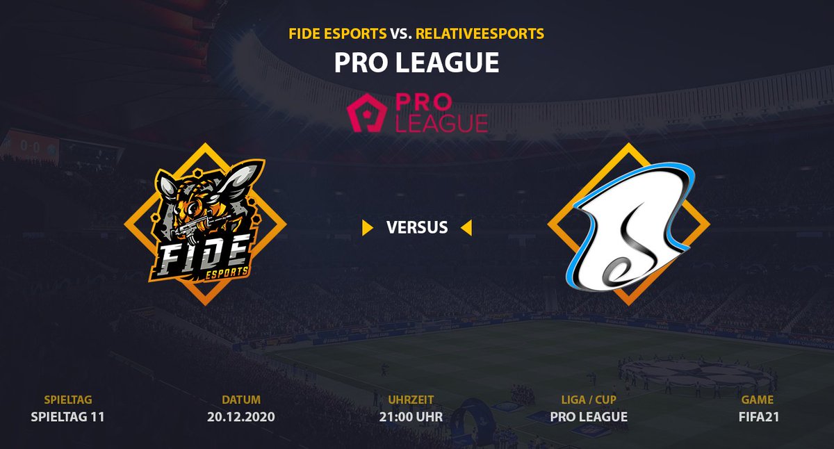 Jetzt um 21 Uhr müssen unsere Jungs in der <a href="/proleaguede/">ProLeague DE</a> gegen RELATIVEeSports ran. Viel Glück und #hfgl

#befide