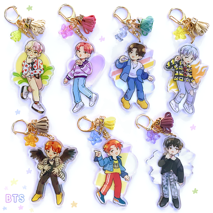 shop update! added some new charms, prints, and lanyards ?? 