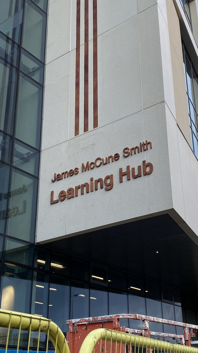 GlasgowWEToday's tweet photo. James McCune Smith ... born a slave in 1813, denied entry to US universities, accepted at Glasgow, graduating in 1837, the first African American to hold a medical degree. New building named, December 2020 #glasgow #UofG https://t.co/GYheeKaGM3