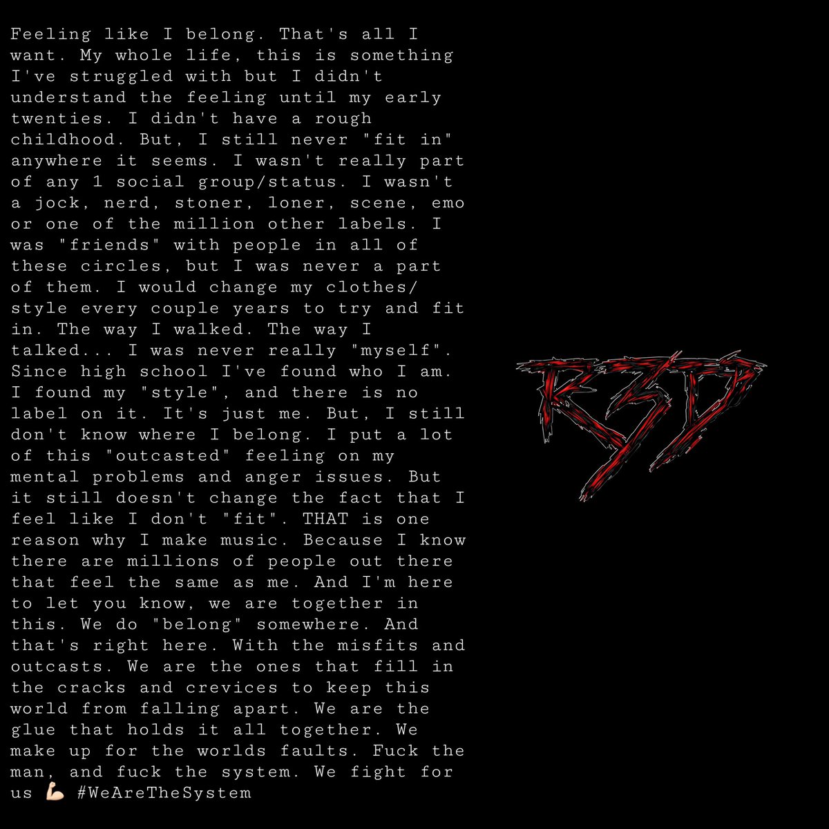IAmTheRealR3D's tweet image. 💯💪🏻🖤 #WeAreTheSystem