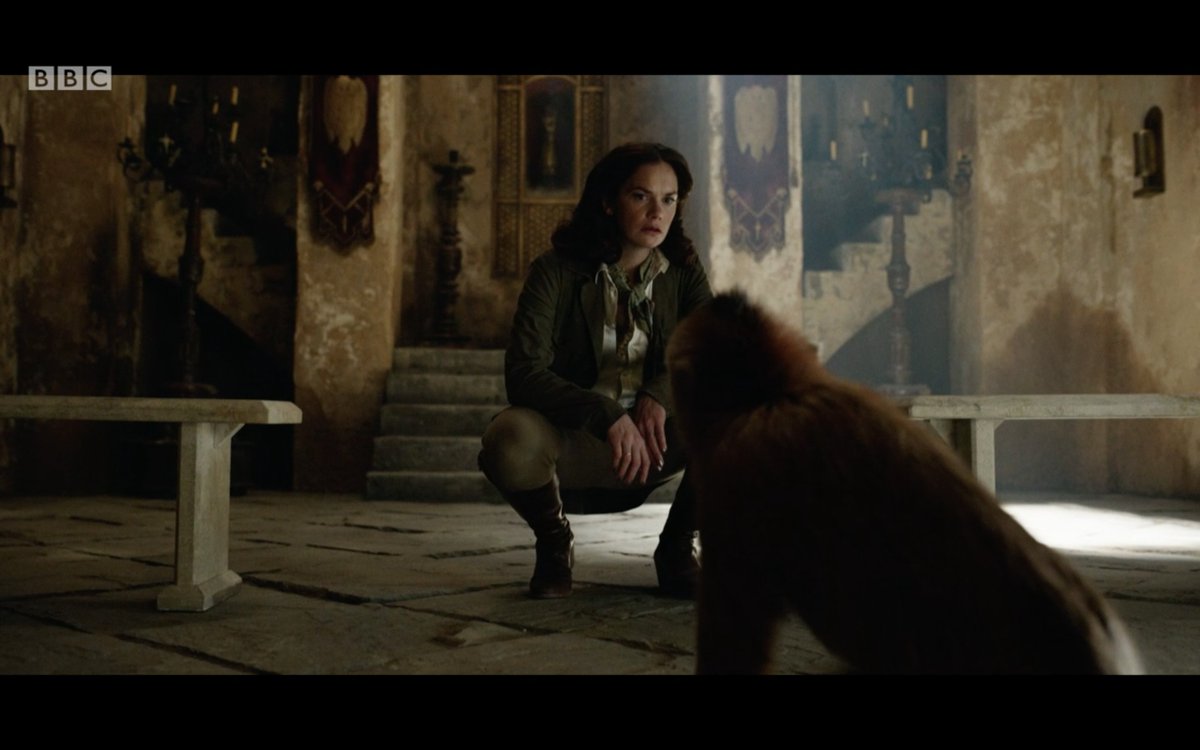 marisasgirl's tweet photo. ruth wilson did a wonderful job as mrs coulter again this episode i LOVED the scenes with lyra, i was hoping we would see the kidnapping happen on screen more than in the books! i also loved her interactions with her monkey and the witch i have SO many thoughts #HisDarkMaterials https://t.co/fpvxC0r3xb
