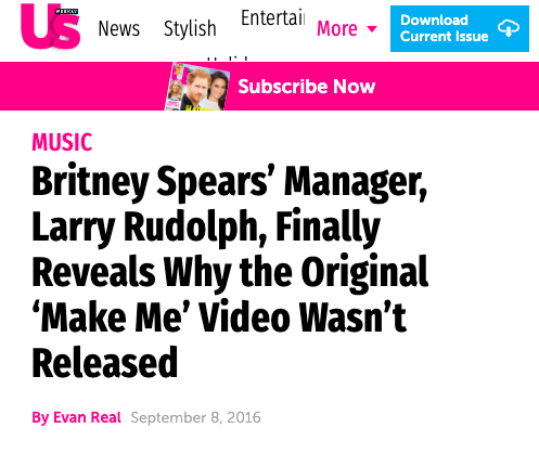 And that's it. The Glory era is seemingly over for the next few years as Britney wraps up her Las Vegas residency and her manager Larry Rudolph finally comes clean about the scrapped Make Me... music video.  #FreeBritney