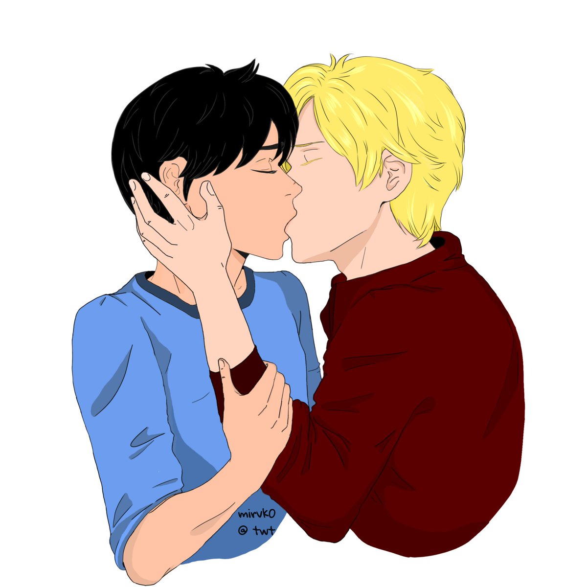 In honor of the last episode airing today, two years ago, here's #Asheiji kissing to sooth our broken hearts ❤️
#BANANAFISH #A英 #バナナフィッシュ 