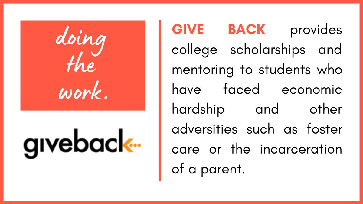 TheHopeloft's tweet photo. Today, Hopeloft is shouting out our partner, Giveback. 

Give Back provides college scholarships and mentoring to students who have faced economic hardship and other adversities.

Check out the link in our bio to learn more! https://t.co/y768DSdQua