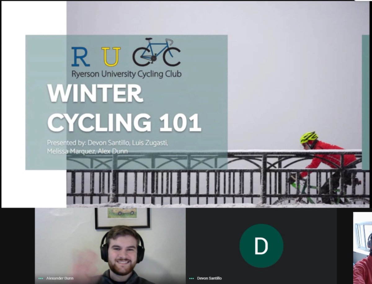 We've started! Join us for our Winter Cycling Seminar.

twitch.tv/ryersonbikes