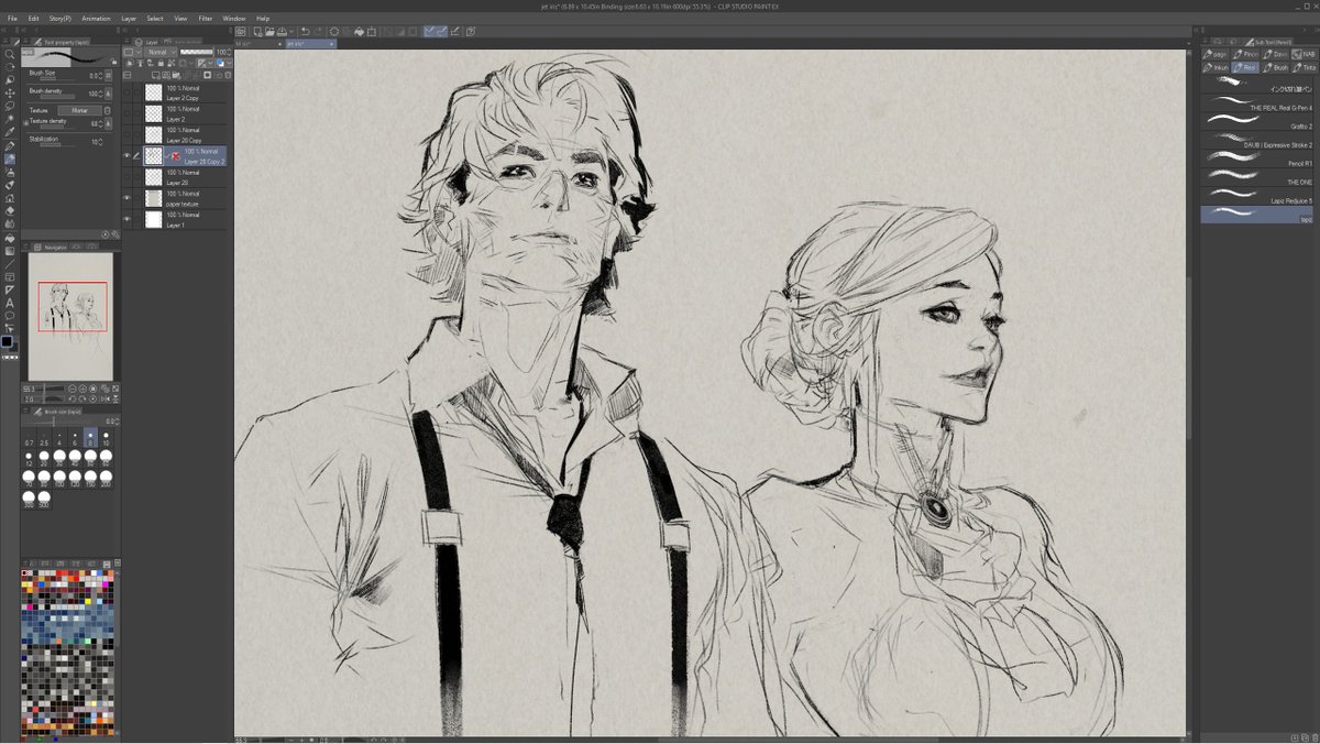 Jet &amp; Iris
#practice #CLIPSTUDIOPAINT #characterdesign 