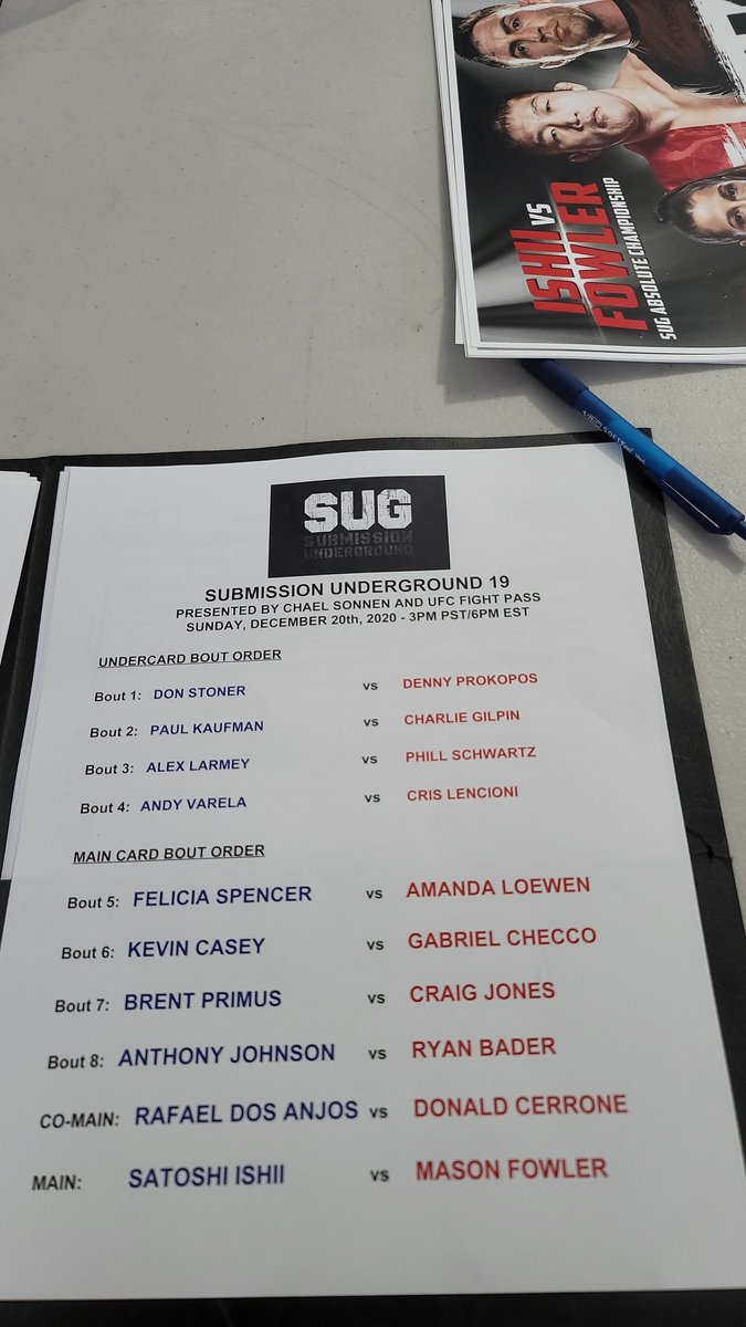SUG_Grappling's tweet image. Couple more hours to go! 

#SUG19 @UFCFightPass 3PM PST/6PM EST