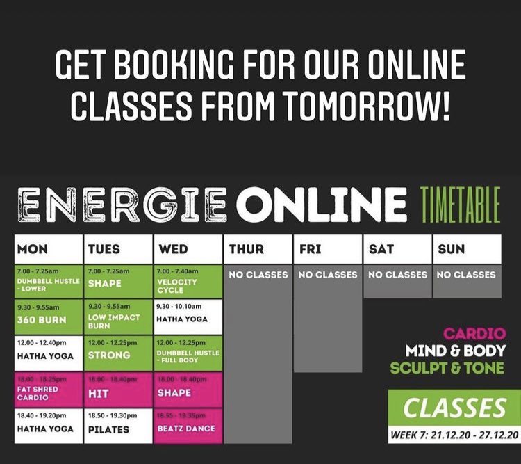 EFHoddesdon's tweet image. Get booking via the énergie app. Zoom link emailed to you. Check out the education sessions too!!!
#energieonline 
#noexcuses
#safeexercise
