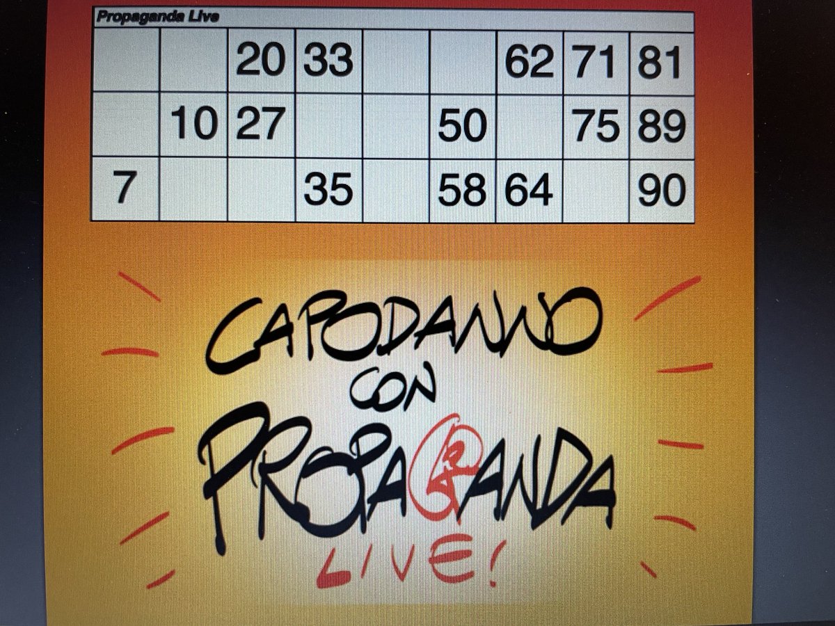 FabiusCameli's tweet photo. #propagandalive #propagandatombola https://t.co/Hvkru91ljA