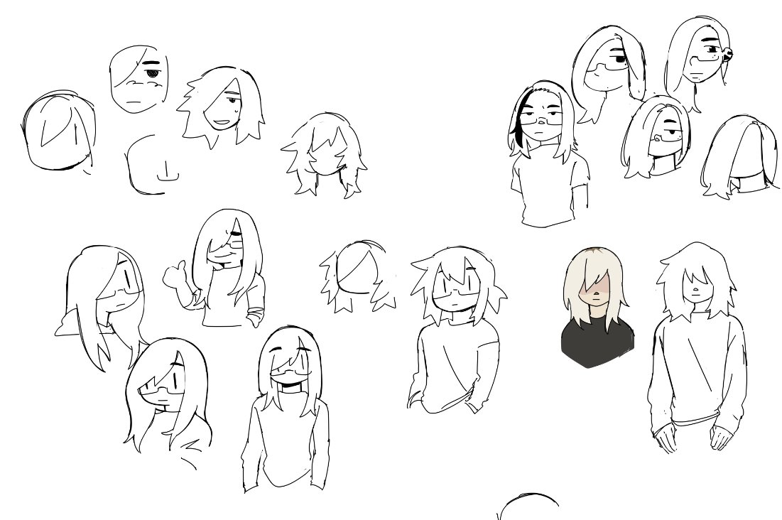 like 14 hours worth of "gender related introspection" aka me drawing androgynous figures that resemble myself on a 5k wide canvas hoping that i feel less bad about myself 