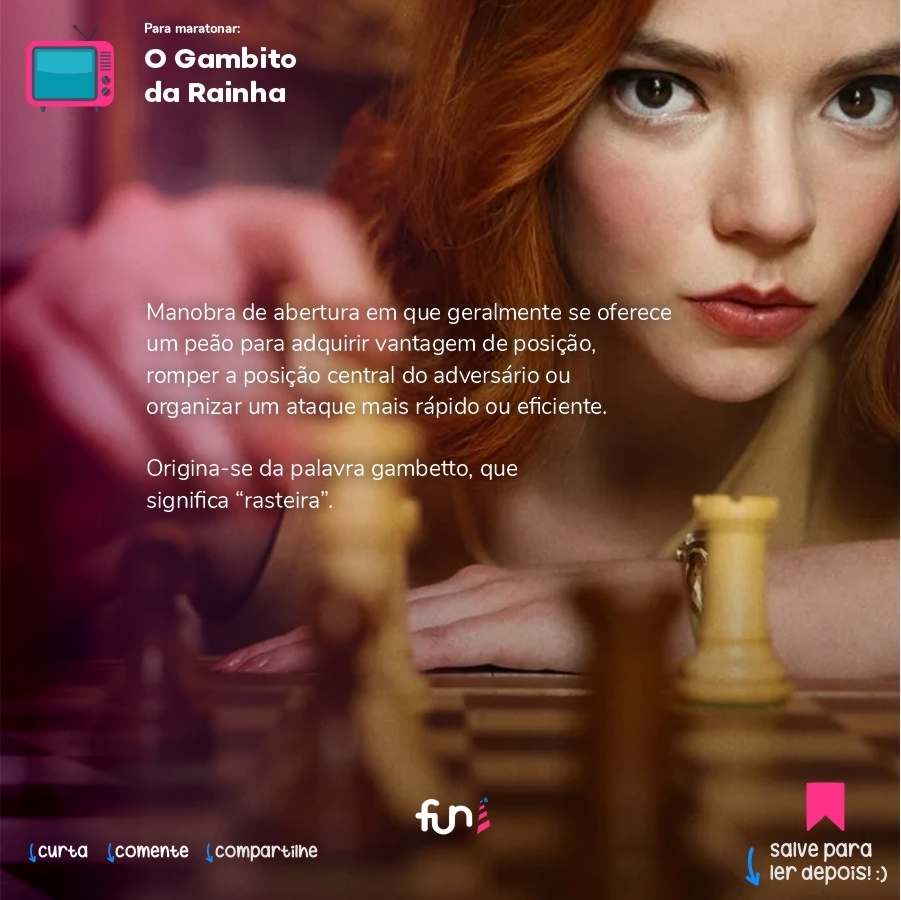 Farol Universitário on X: Xadrez é interessante e uma grande modalidade, e  podemos te provar!♟📺 Conheça a série mais assistida da Netflix O Gambito  da Rainha, que conta a história de Beth