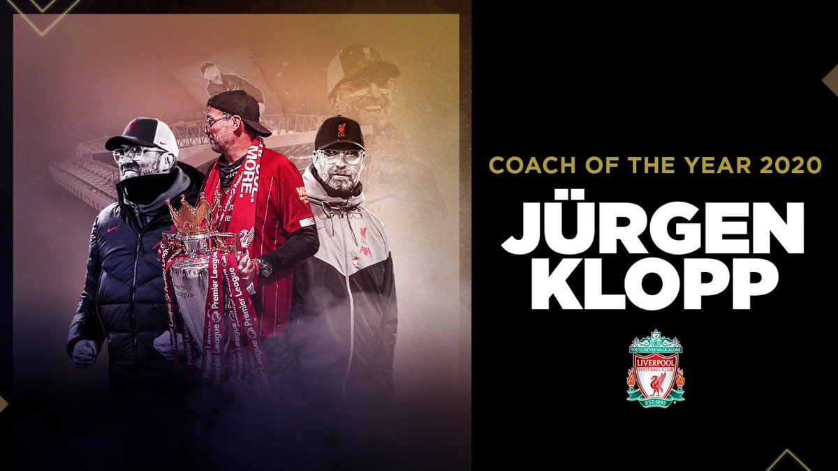 Clear some more space in that cabinet, boss… Jürgen Klopp has been named BBC Sports Personality Coach of the Year 2020! 🏆👏 #LFC | #SPOTY