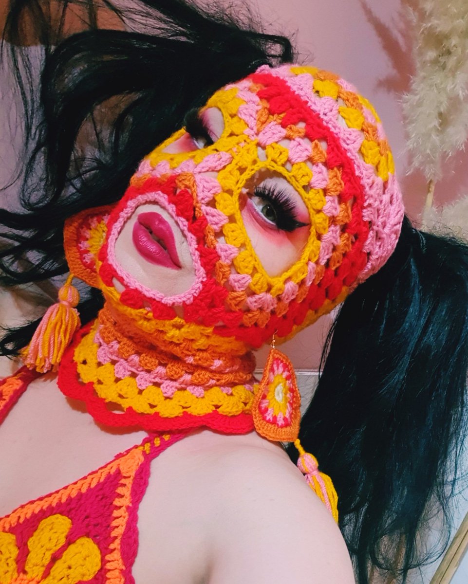 witchands's tweet image. Lockdown crafts reaching an inevitable level of insanity over here. Of course it has matching earrings.