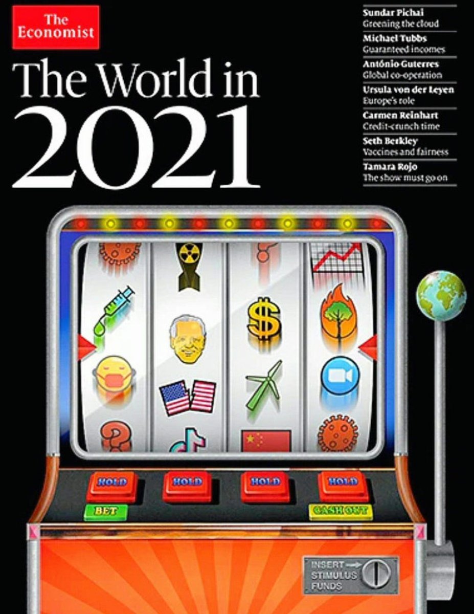 MaihenH's tweet photo. La revista The Economist del 2021. 

No viene cargada con predicciones. Viene cargada de lo que buscan imponer y también de lo que harán. 

- Cuarentena
- Incertidumbre
- Coronavirus 
- División de la sociedad en EE.UU.
- Problema con la Vacuna y nueva cepa.

Nada aquí es casual. https://t.co/CYMgOIDcnS