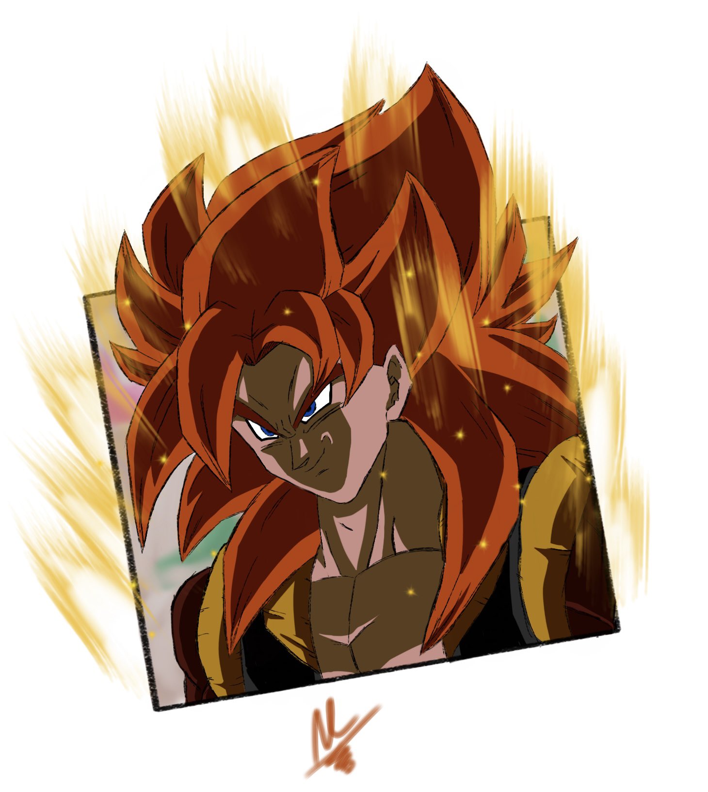 Nonte on X: Drew this since I'm excited gogeta ssj4 is coming to