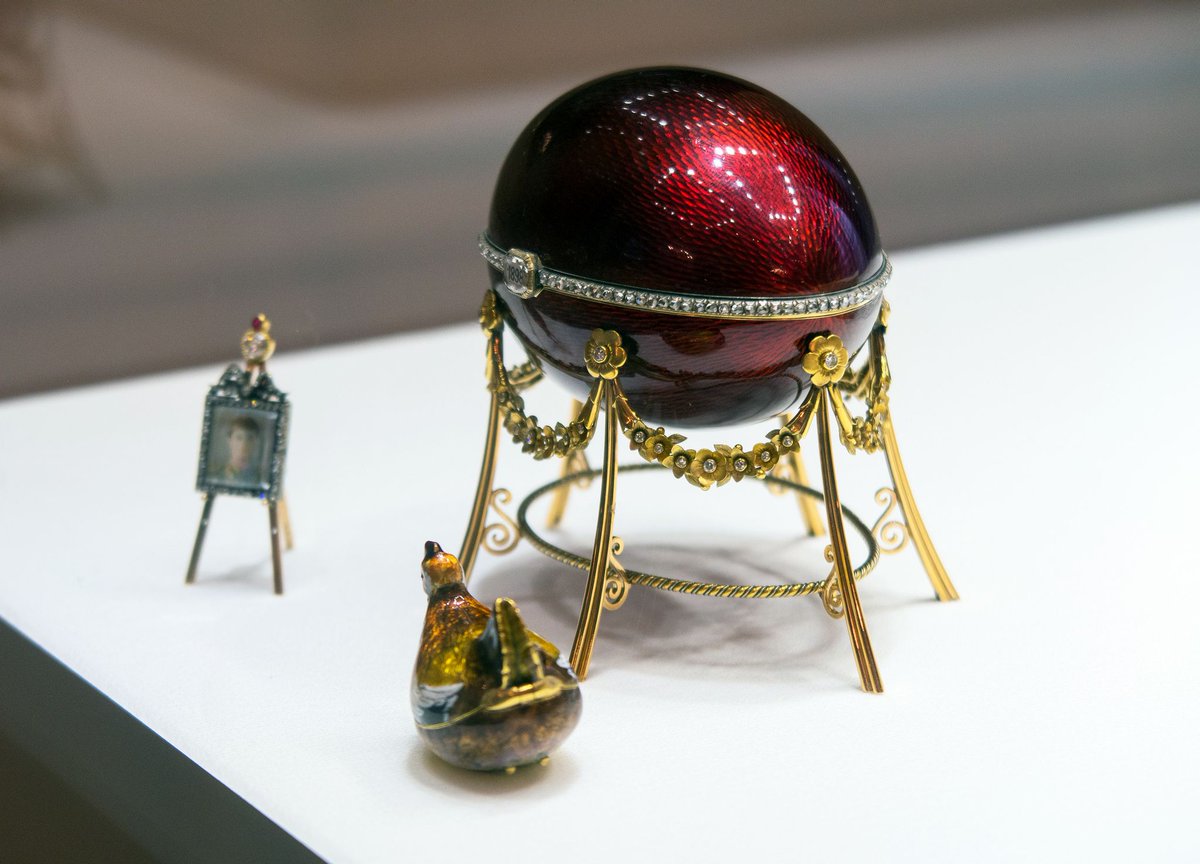 It is thought to be the first of the seven eggs that, every year from 1898 to 1904, were ordered by Alexander Kelch and made by Michael Perkhin, Fabergé master goldsmith at the time, frequently inspired by the imperial egg. It's in the Fabergé Museum in Saint Petersburg, Russia.