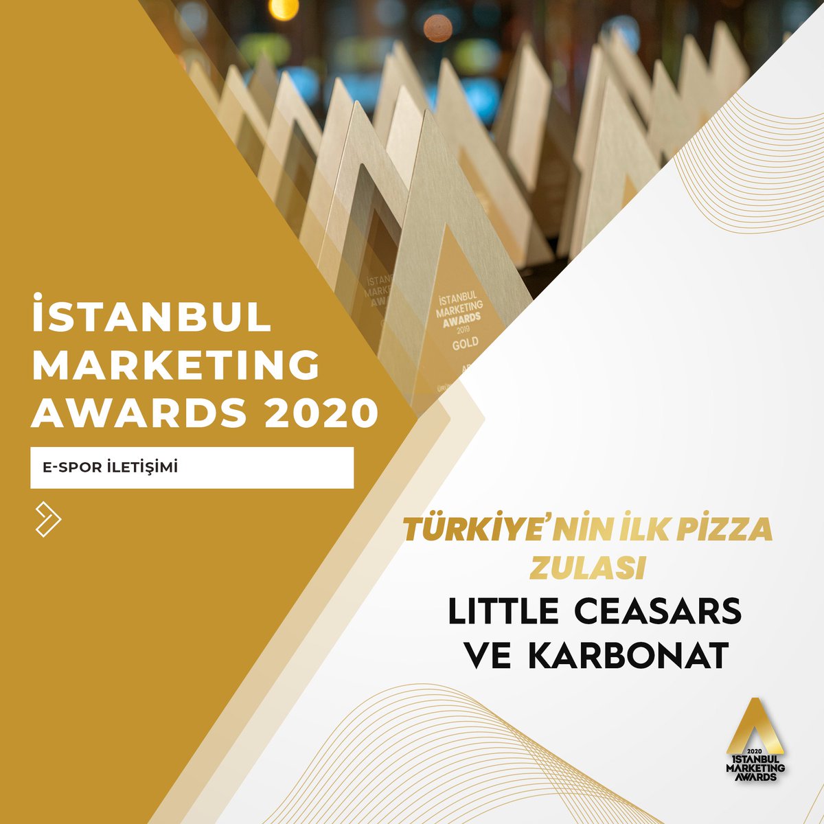 E-Spor İletişimi Kategorisinde GOLD kazanmaya hak kazanan projelerden biri Türkiye’nin İlk Pizza Zulası ile <a href="/littlecaesarstr/">Little Caesars</a> ve @karbonatistanbul oldu! #istanbulmarketingawards