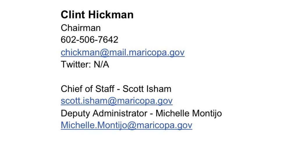 Clint Hickman violated his oath as an elected official and Chairman of Maricopa Board of Supervisors and voted to NOT comply with a subpoena for the forensic analysis of Dominion machines.He owns Hickman eggs in Arizona. I am calling on a FULL BOYCOTT!  #MaricopaCoverUp