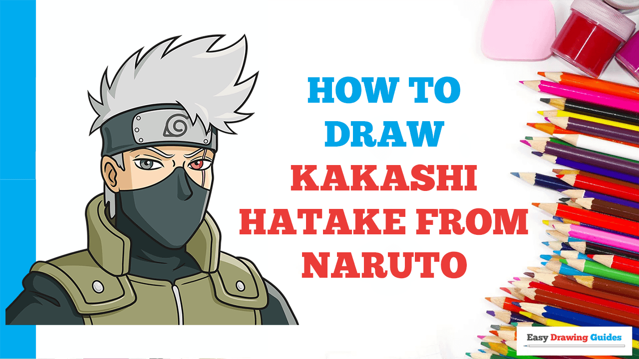 How to draw KAKASHI (Naruto) step by step, EASY 