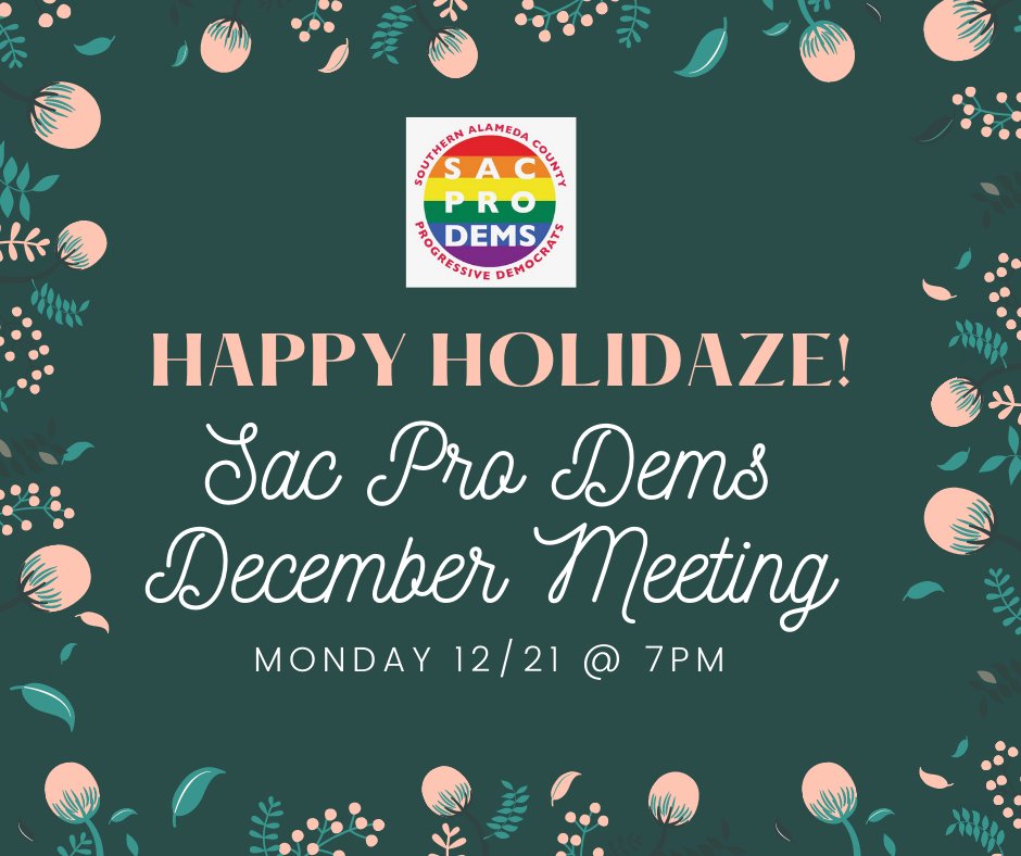 SacProDems's tweet photo. Happy Holidaze Happy Hour Tomorrow! 🎉 - https://t.co/ks2I8zgdMT https://t.co/o3yvA9z4Vt