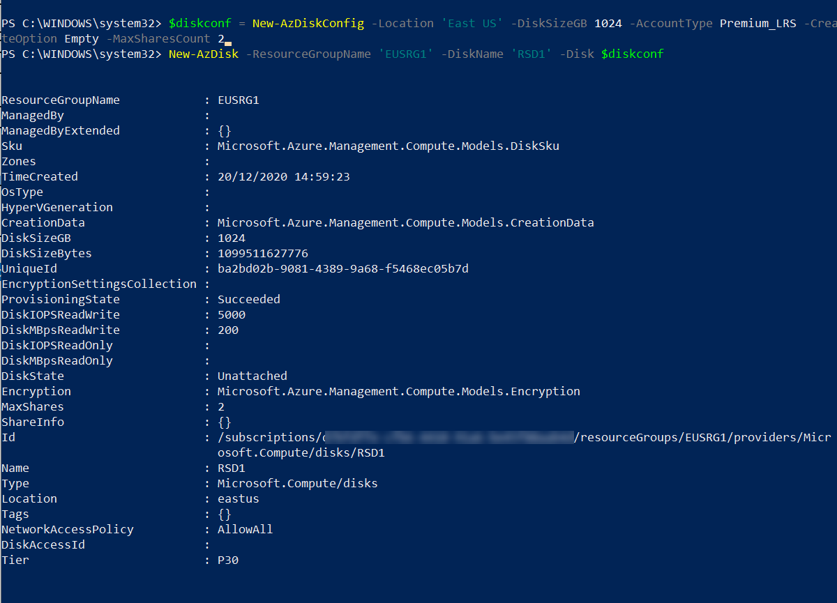 rebeladm's tweet photo. My new blog post "How to Share disk between Azure Virtual Machines? (PowerShell Guide)" https://t.co/rZRgPA1ijn #Azure #AzureVM #AzureVirtualMachine #AzureIaaS #IaaS #AzureManagedDisks #SharedDisk #AzureSharedDisk #WindowsCluster #WSFC #ClusterInstance #AzurePowerShell #itopstalk https://t.co/JPYpPjpsBk