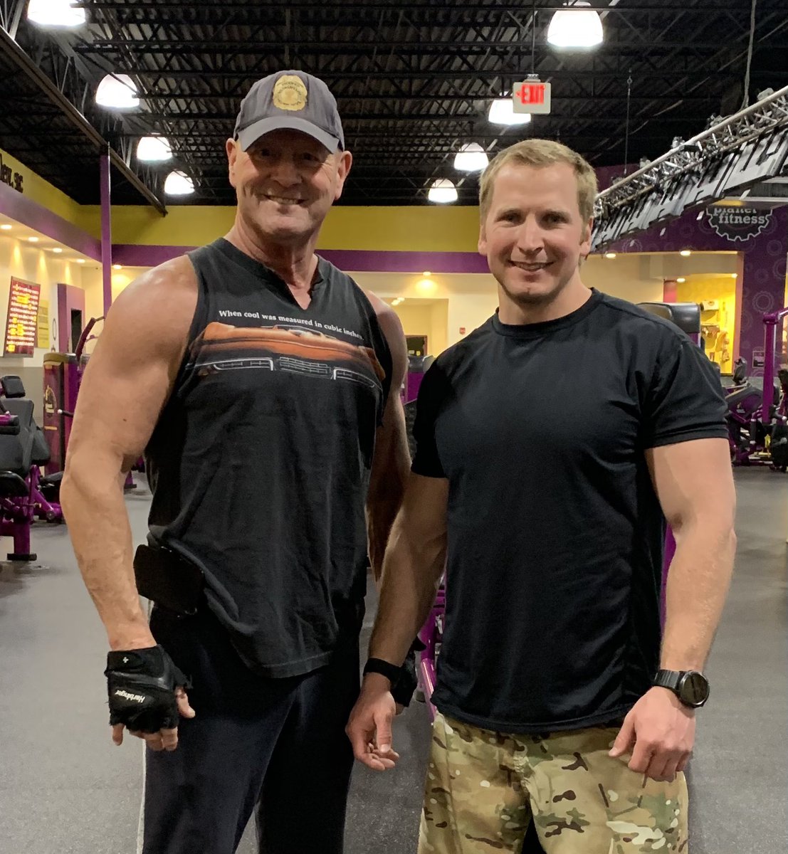 SCHP_Troop_3's tweet photo. My oldest is home from the military. We’re doing a little pre-Christmas work out, and for just a little while all is right with the world. 😎 https://t.co/SK6DMapQL1