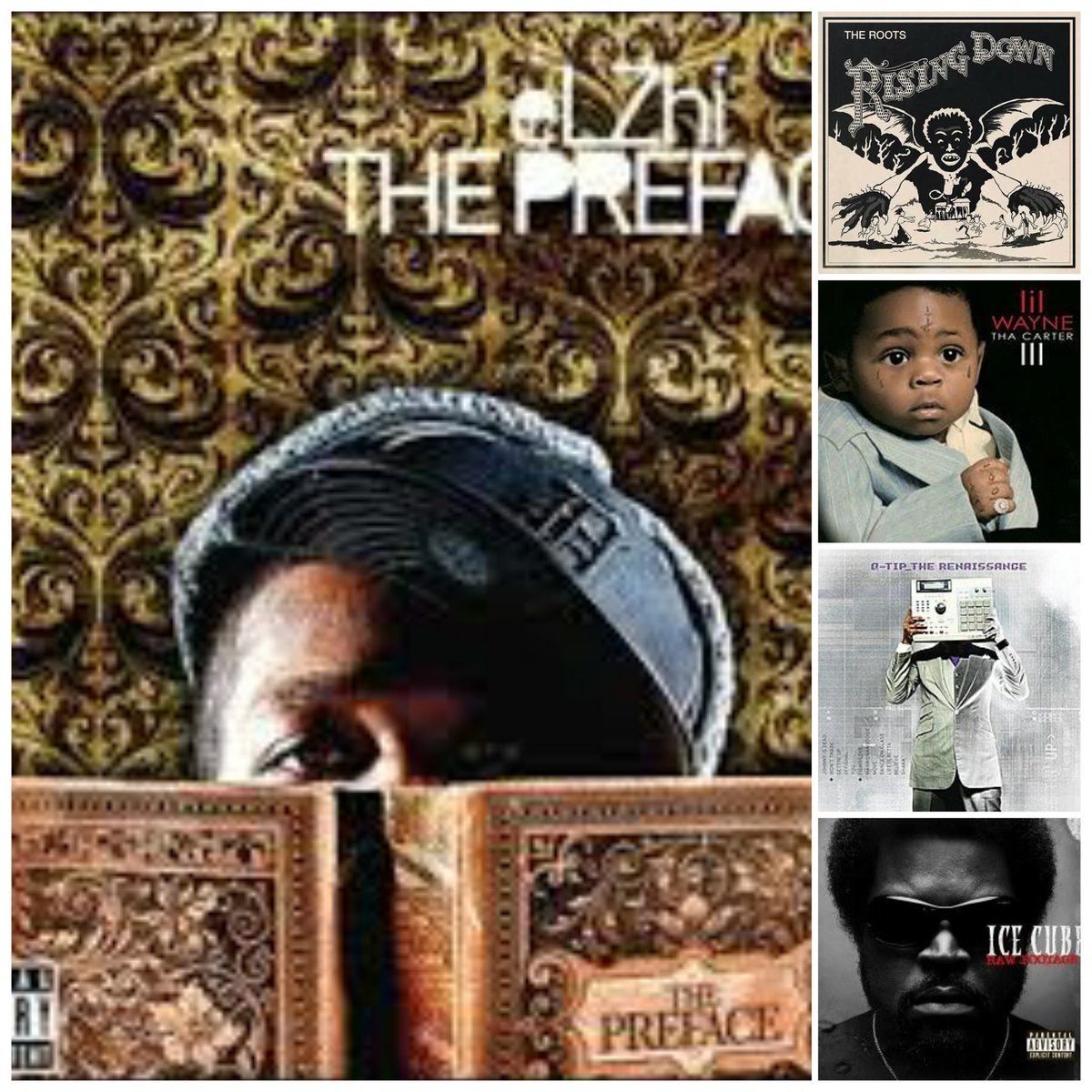 2008:1. Elzhi: The Preface2. The Roots: The Rising Down3. Lil Wayne: The Carter lll4. Q-Tip: The Renaissance5. Ice Cube: Raw Footage