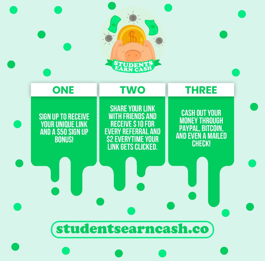 jxssii4xx's tweet image. 📲 Sign up today for a $50 bonus! 💵
🤪👉🏼 I invite you to join StudentsEarnCash, a site that lets you earn money with social media. 👈🏼🤪
🔗 Link in bio 🔗
#studentsearcash #makemoney #testapps #fromhome #fromurmobilephone @studentearncash