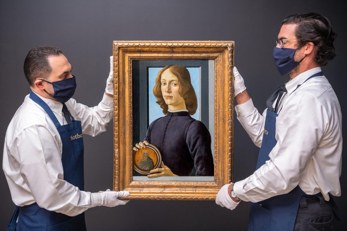 All I want for Christmas is...an $80 million portrait of an unknown man!With everything going on in the world, a  @Sothebys' sale next month may not seem newsworthy - but this is no ordinary artwork. This a  #Botticelli! Here's why I can't wait to see what happens...1/