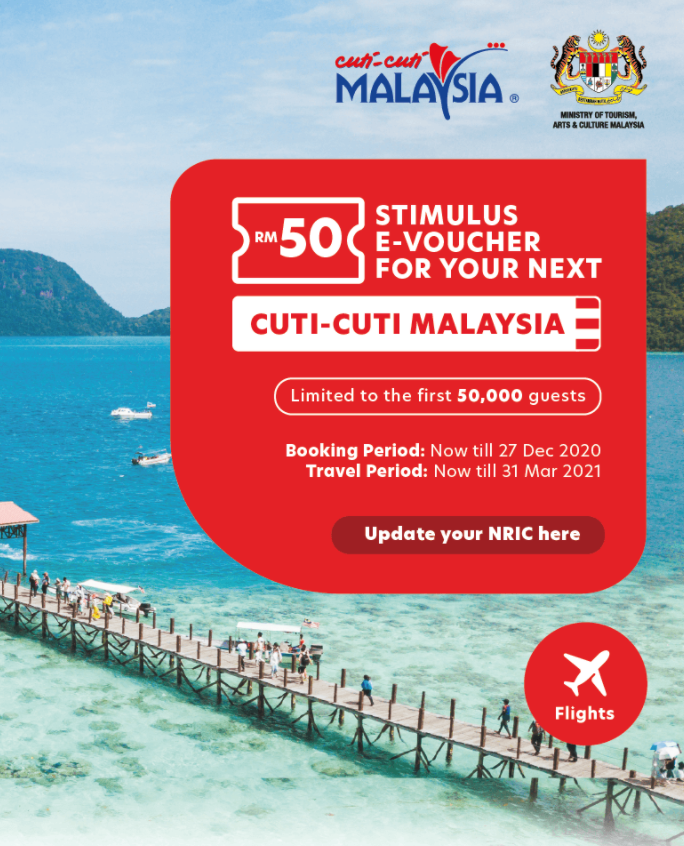 Airasia On Twitter Cuti Cuti Malaysia Rm50 E Voucher Now Available For Redemption On Https T Co Osc52vu7am Booking Period Now Till 27 Dec 2020 Travel Period Now Till 31 Mar 2021 Https T Co Kbhzijzvg4