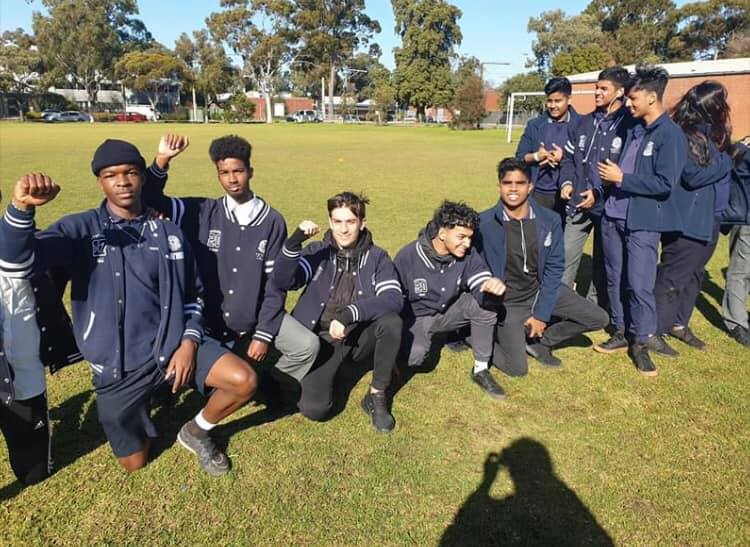 These are Year 12s at Woodville High my old HS who organised a Black Lives Matter action. Refugees, migrants, Aboriginal, anglos. All from working or unemployed families, getting it done. This is a real representation of Australia.