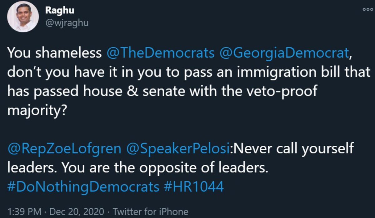 nothing3pecial's tweet photo. Here are a few more for records.

Dear anti-S386/HR1044 friends, 

When they come back next year, plz remember to remind Dems of how those guest workers hate them and even the U.S. just because the Congress prioritized Americans in the end of 2020. https://t.co/V6tV0hGE6n