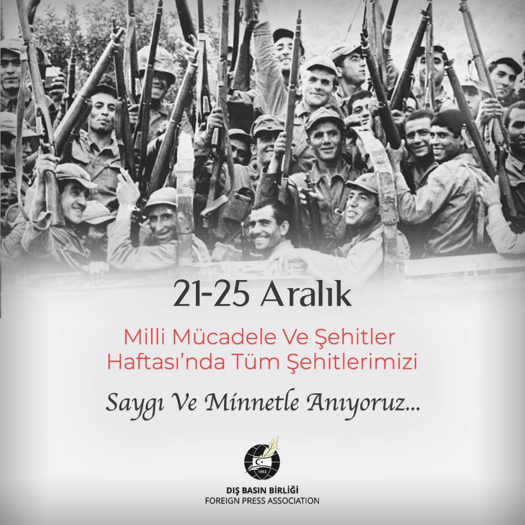 Milli Mücadele ve Şehitler Haftasında tüm şehitlerimizi saygı rahmet ve minnetle anıyoruz.