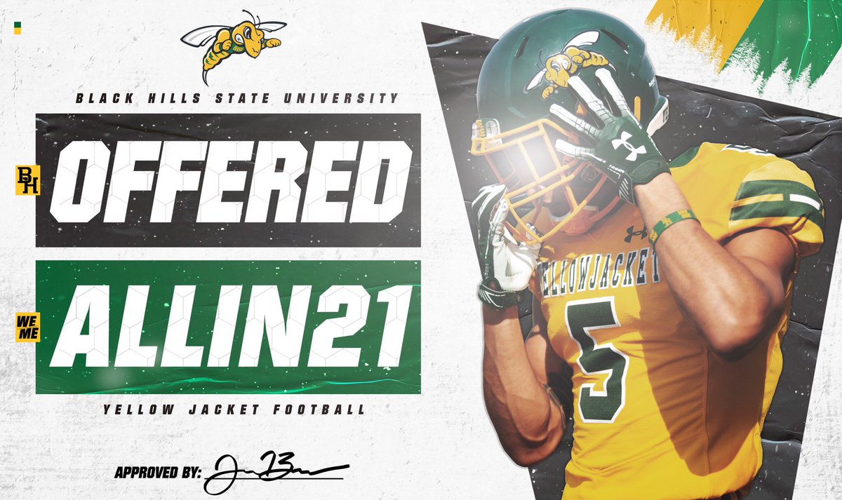 _ae2031's tweet photo. After a great conversation with @CoachJB_Brown I’m extremely blessed to have received a scholarship offer from Black Hills State University https://t.co/4pnOM1vtPj
