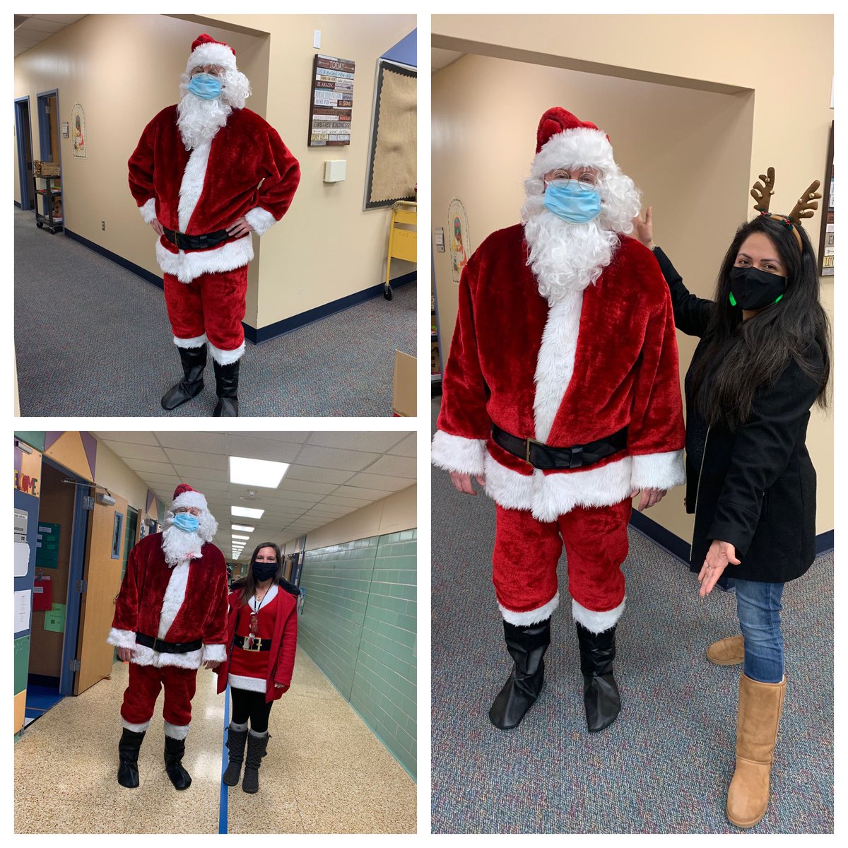 McGheeWolves's tweet photo. Santa, Principal Castelline, and Mrs. Clause visited our Cougars before we left for the holidays. They loved it! #SpreadingJoy #VCERocks #TogetherWeRise @ViolaCobbElem @ChannelviewISD https://t.co/DWzlqurcgF