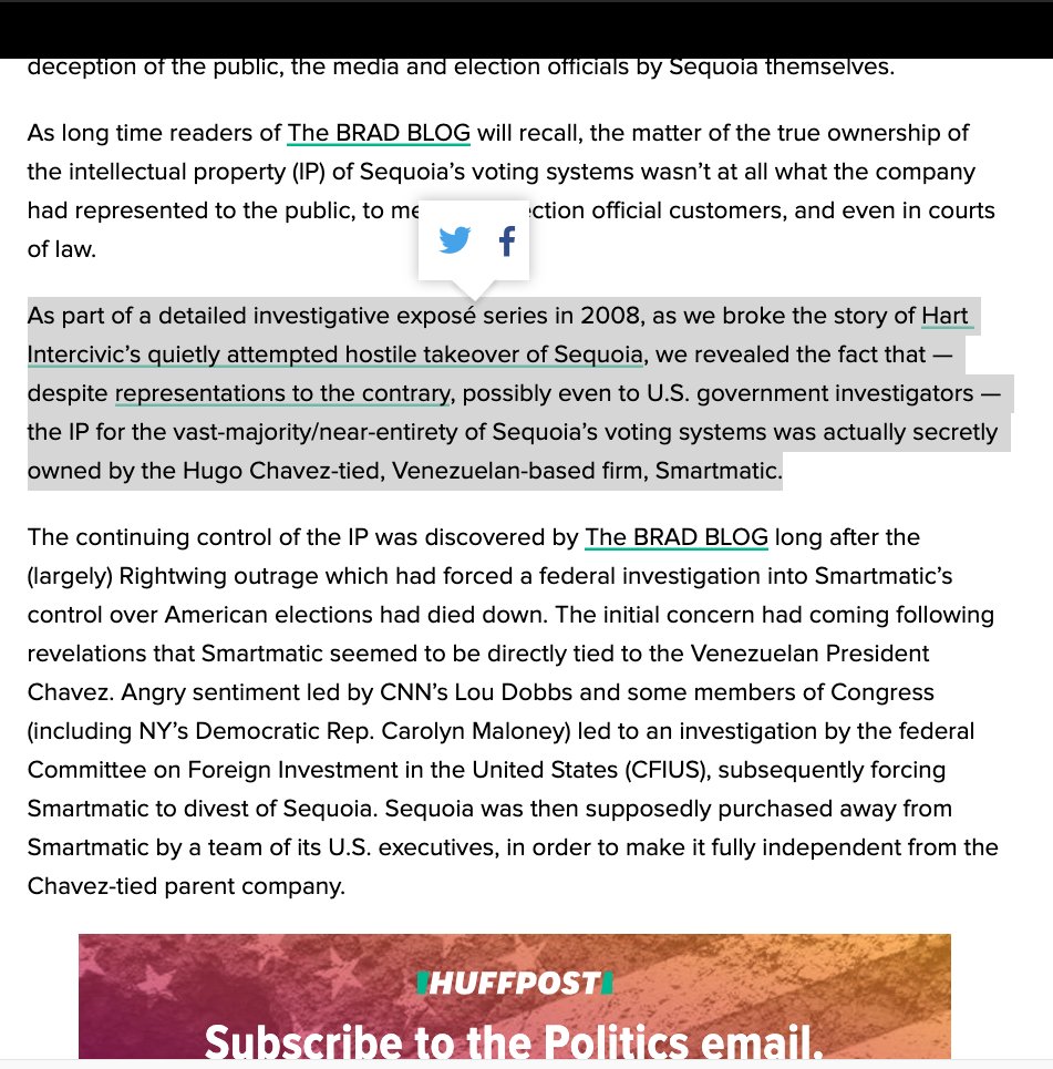 So, Dominion did NOT acquire Smartmatic and/or its software from Sequoia? And also no ties to Chavez?Web archives are so annoying and invasive, huh?