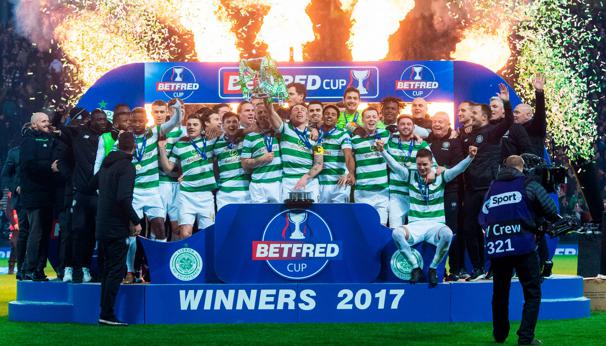 26.11.17 Celtic beat Motherwell 2-0 in the League Cup Final with goals from Forrest and Dembele (penalty).