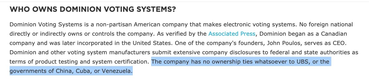 Strange enough, there are some ties between Dominion, Smartmatic, and Sequioa, which Dominion "categorically denies". Statements from Dominion are constantly updated but older versions are archived. https://www.dominionvoting.com/election2020-setting-the-record-straight/Let us take a peek at categorically relevant info 