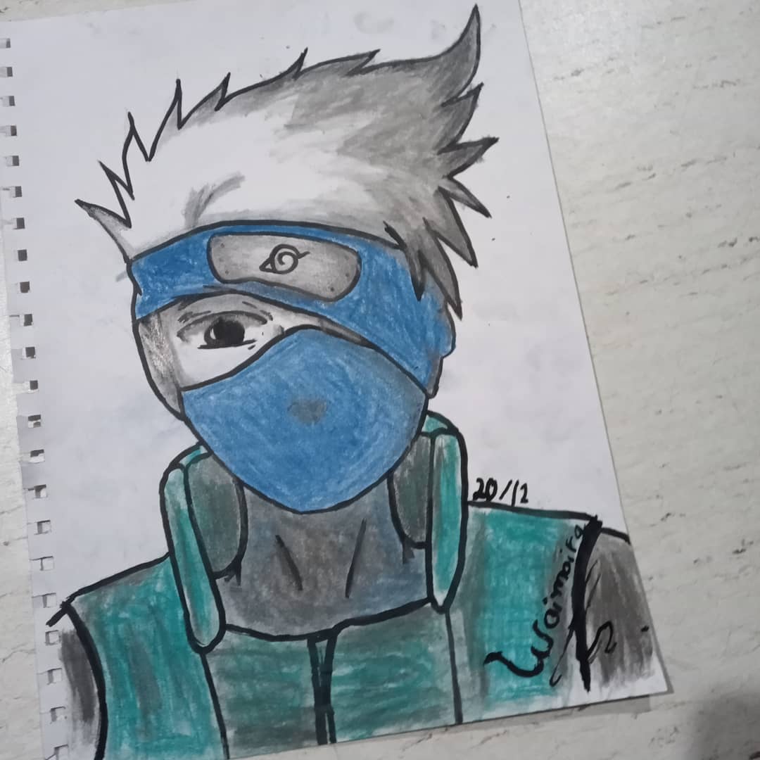 desenho de kakashi sensei